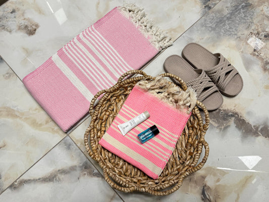 Personalized Turkish Peshtemal Towel: Handwoven Cotton, Beach or Kitchen