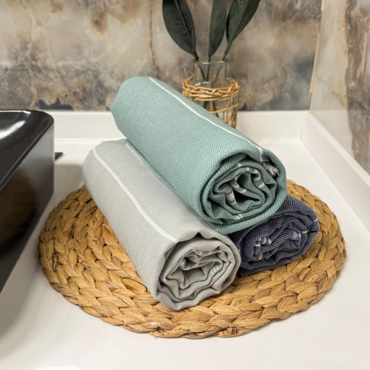 Custom Embroidered Turkish Beach Towel: 100% Cotton Peshtemal