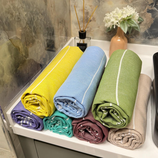 Handwoven Turkish Peshtemal Towel: Personalized Cotton Beach Towel