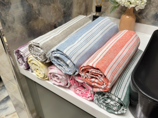 Personalized Turkish Beach Towel: Handwoven Cotton Peshtemal, Wedding Favor