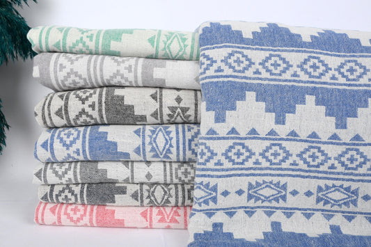 Großes Handtuch, türkische Decke, Winterdecke, Kilim-Überwurf, 142x216 cm Baumwolldecke, Sofabezug, Geschenkdecke, dekorative Decke