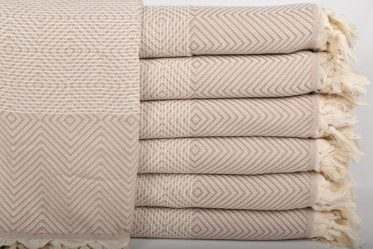 Großes Handtuch, Sofadecke, hellbraune Decke, Rauten-Decke, 200x230 cm Tischdecke, Türkei-Decke, Designer-Überwurf, Bio-Decke