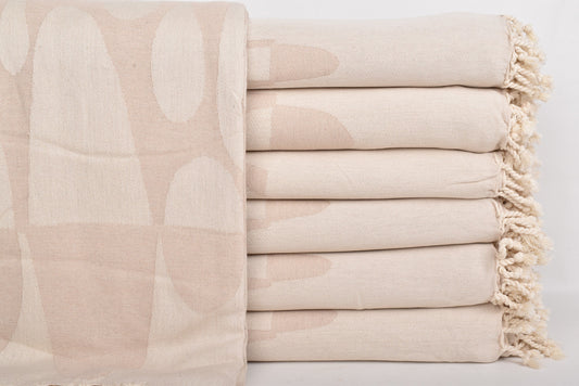 Sofadecke, Personalisierte Decke, Hellbeige Überwurf, Decke mit Tiermuster, 200x250 cm Handgewebte Tagesdecke, Warmer Überwurf, Dekorative Decke