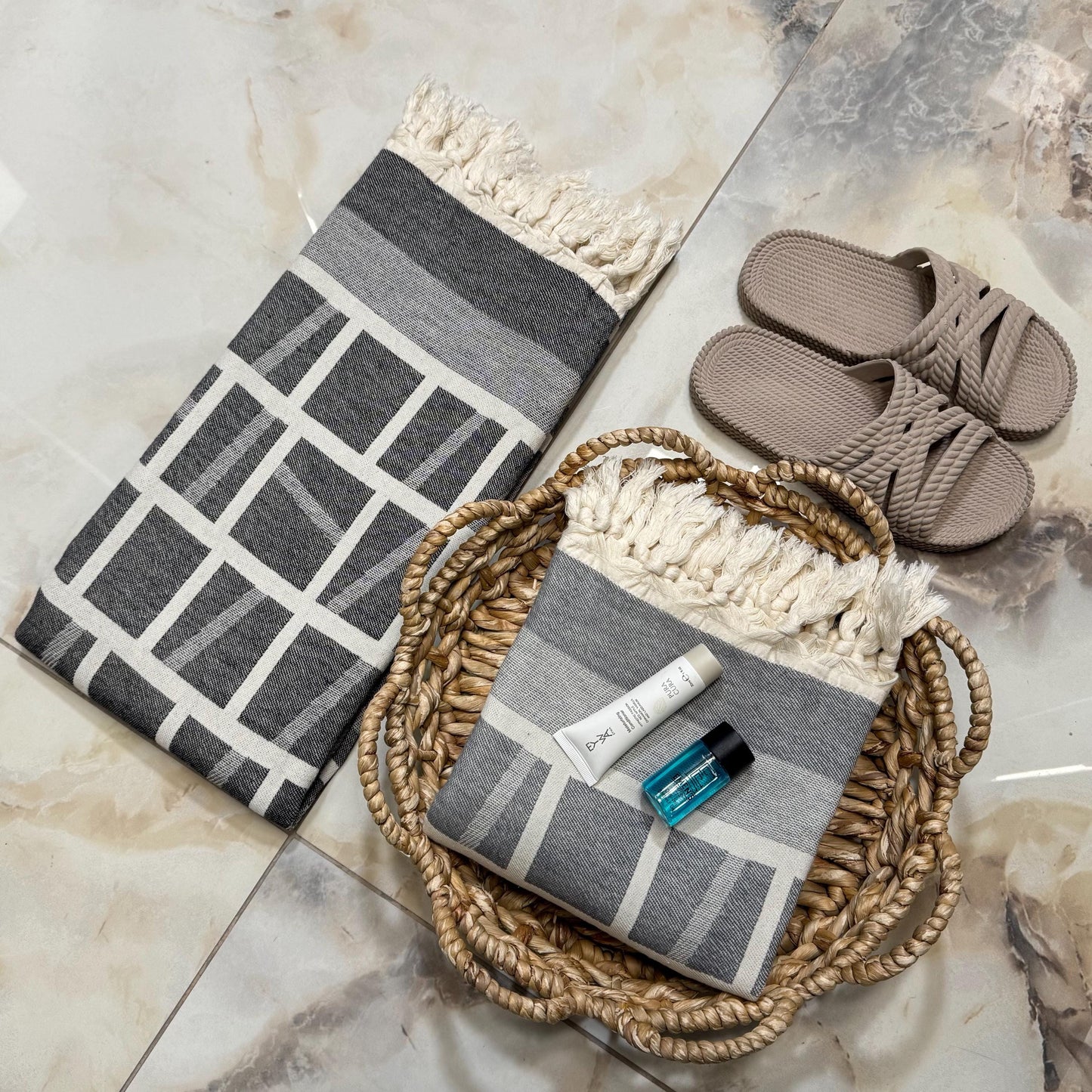 Personalized Turkish Cotton Towel: Custom Embroidered Bath & Beach Gift