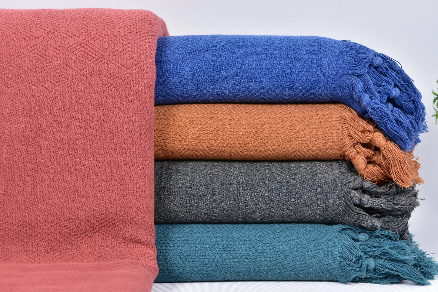 Winter Blanket Turkish Cotton Beige, 71x107 Inches