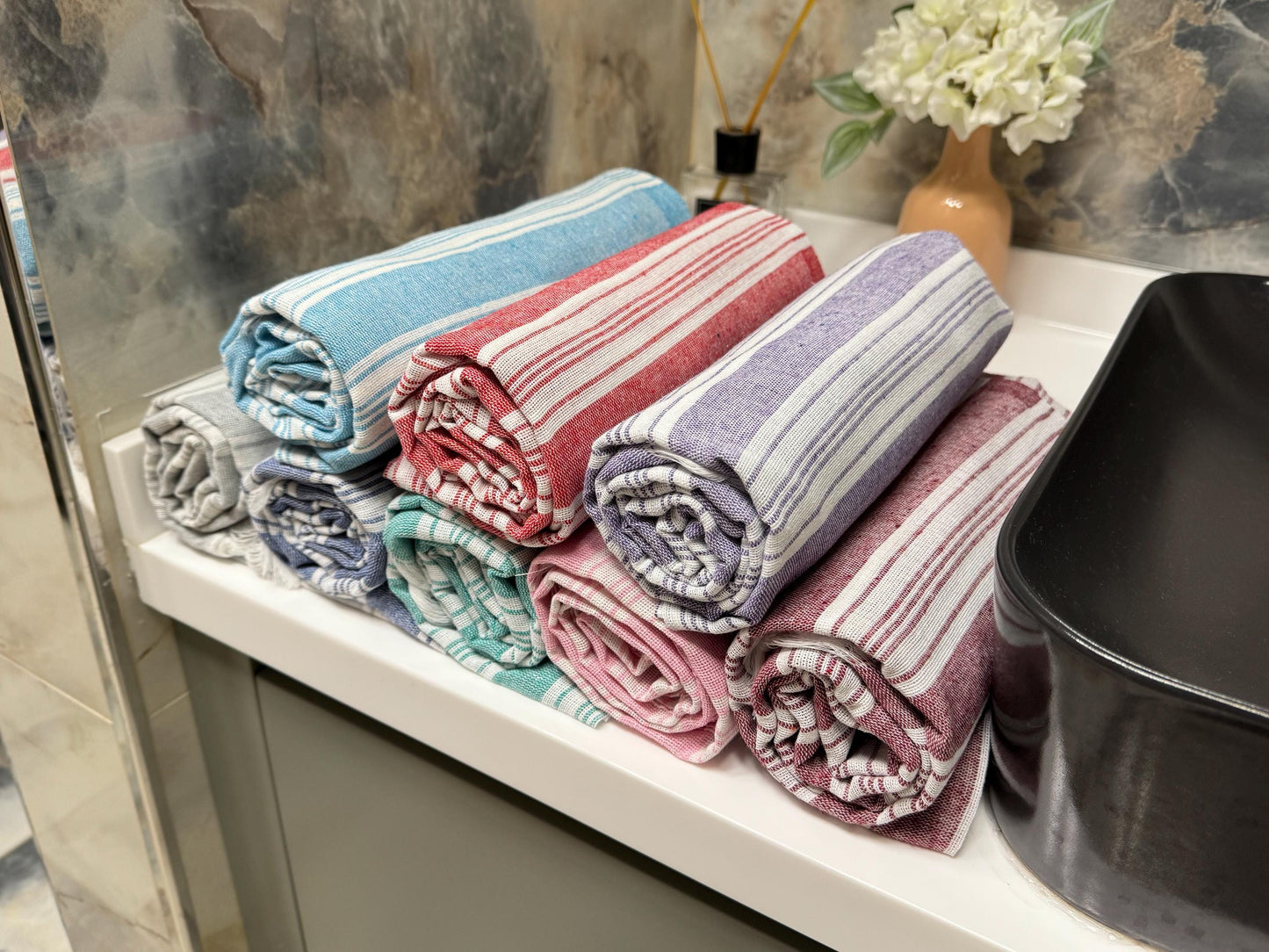 Custom Embroidered Turkish Cotton Towel: Personalized Wedding Favor