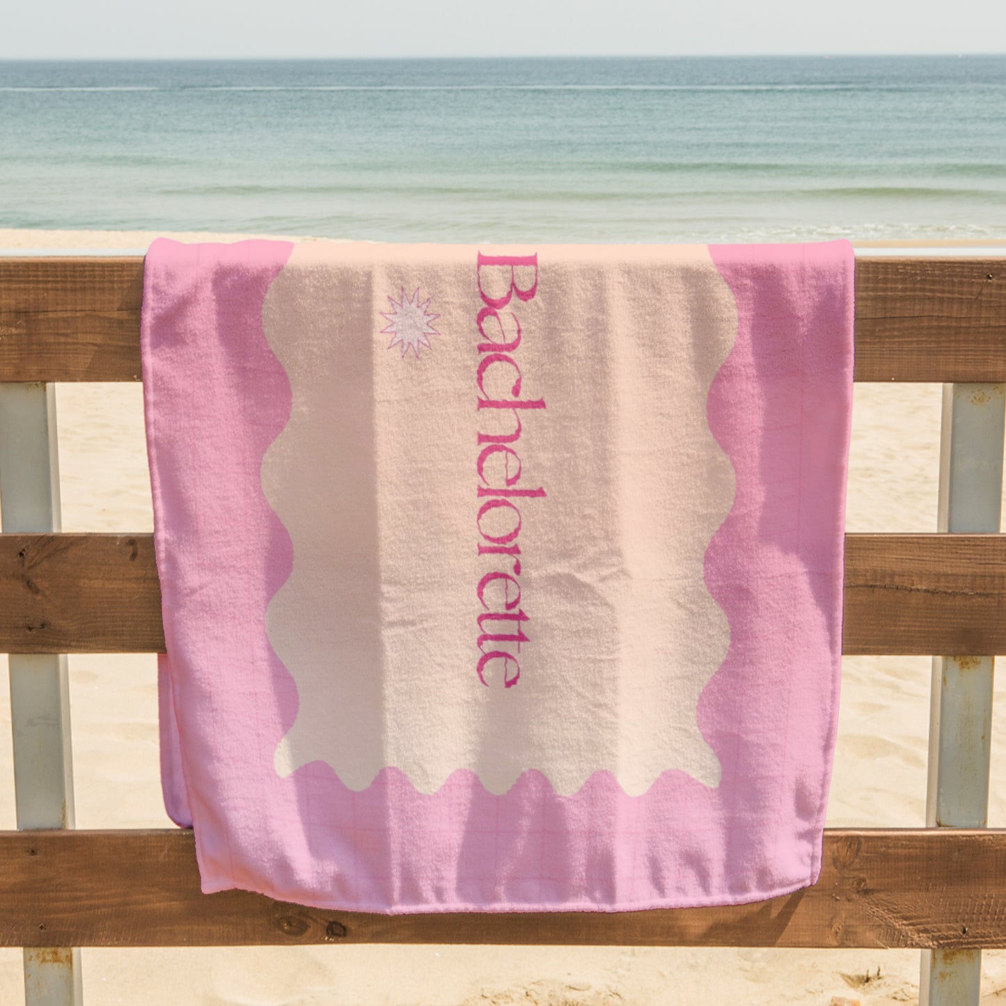 Serena Bachelorette Pink Frame Printed Towel