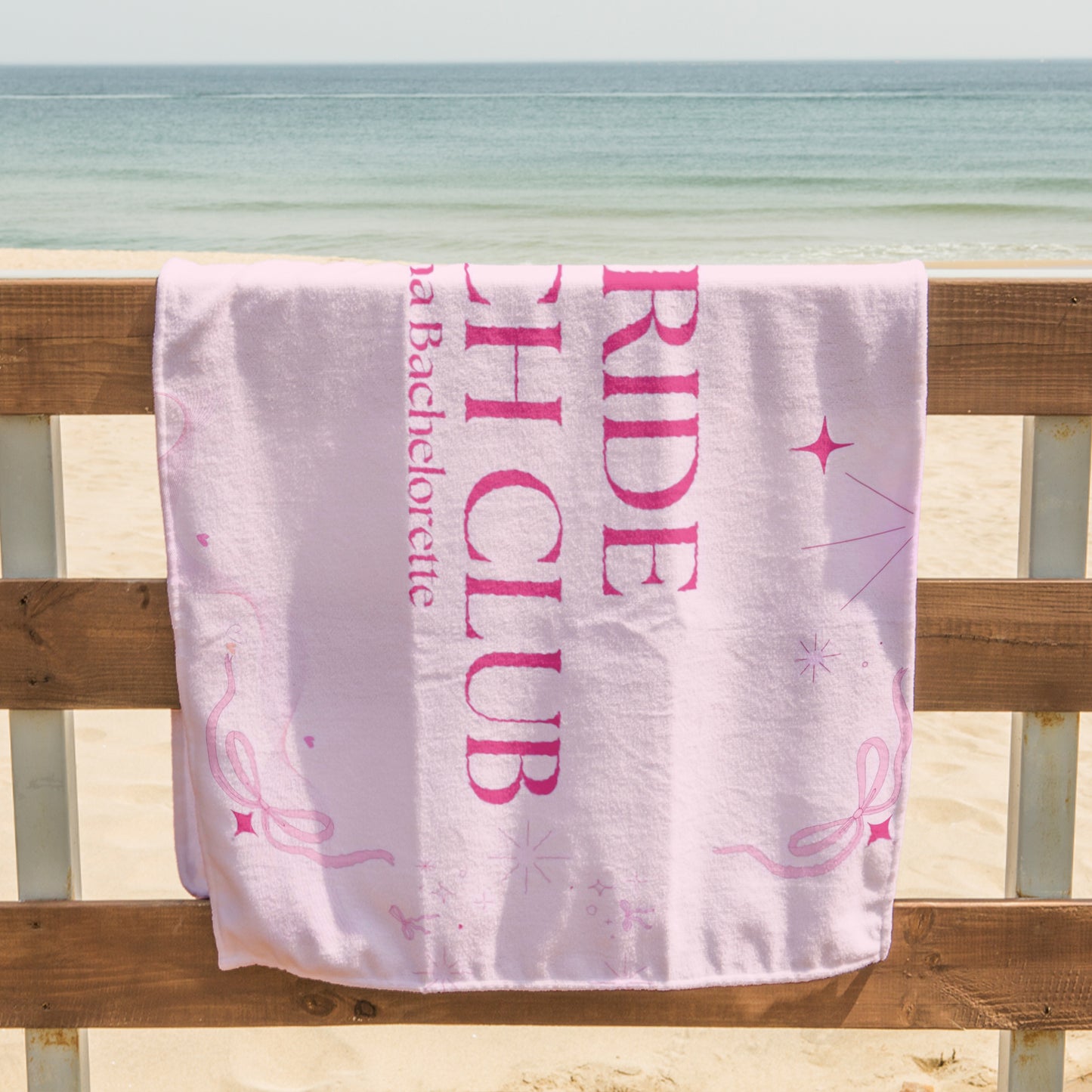 Bride Beach Club Bachelorette Printed Towel