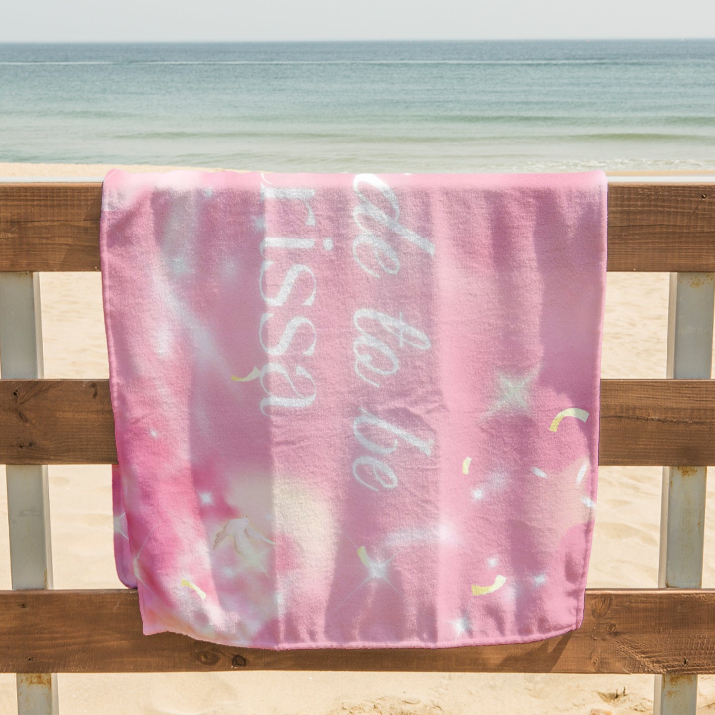 Bride To Be Pink Sky Printed Towel