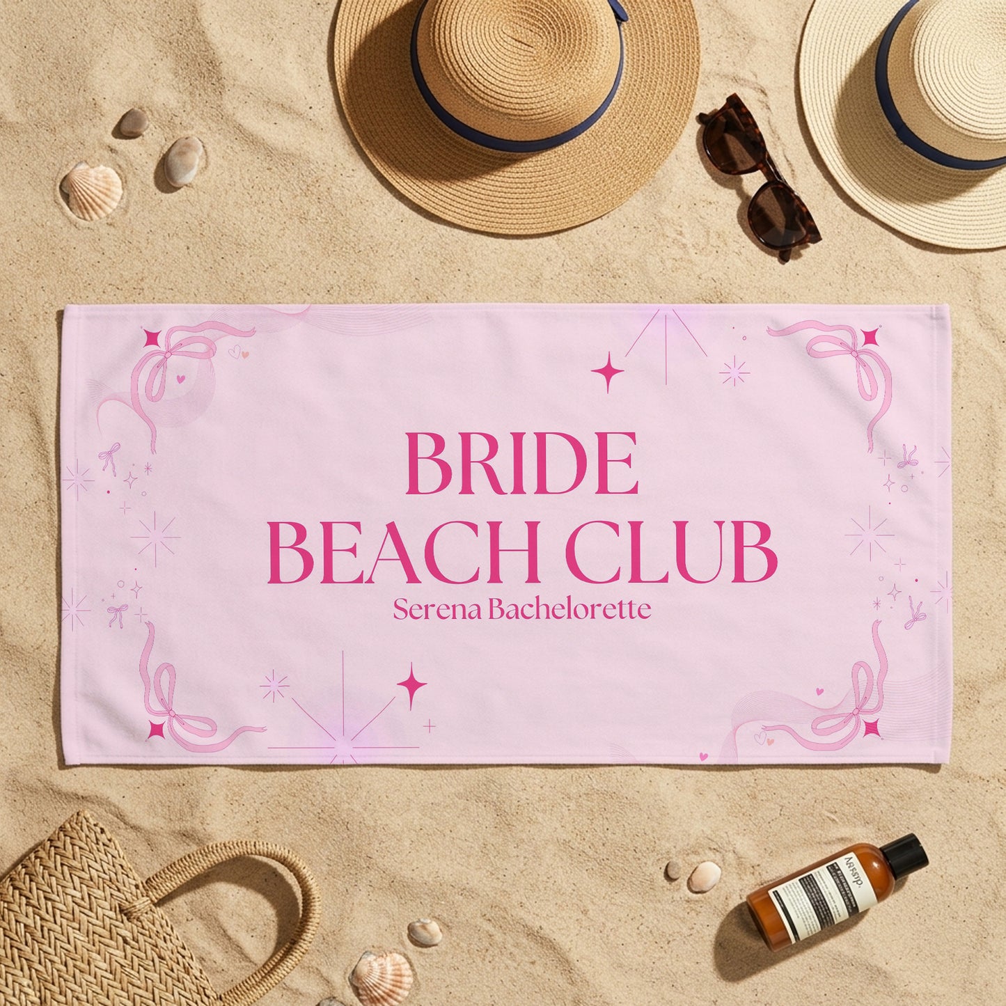 Bride Beach Club Bachelorette Printed Towel