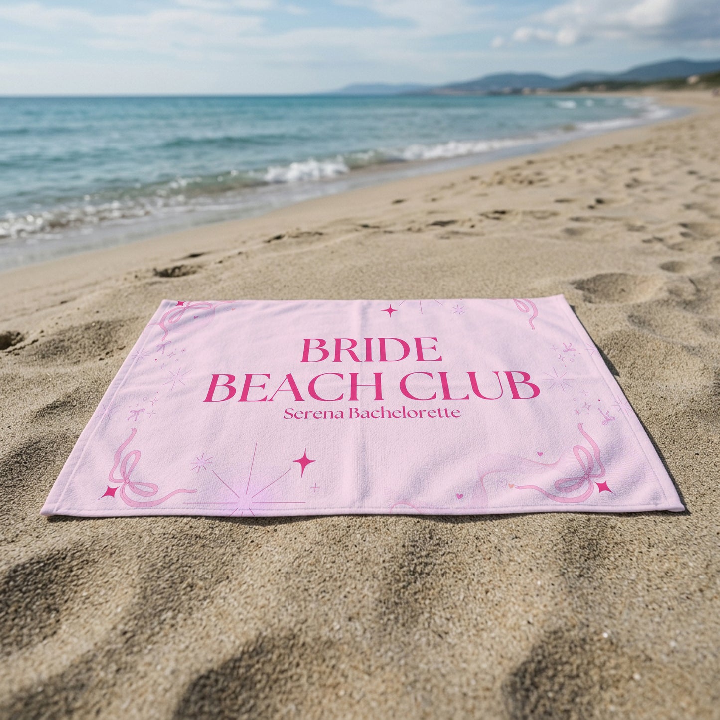 Bride Beach Club Bachelorette Printed Towel
