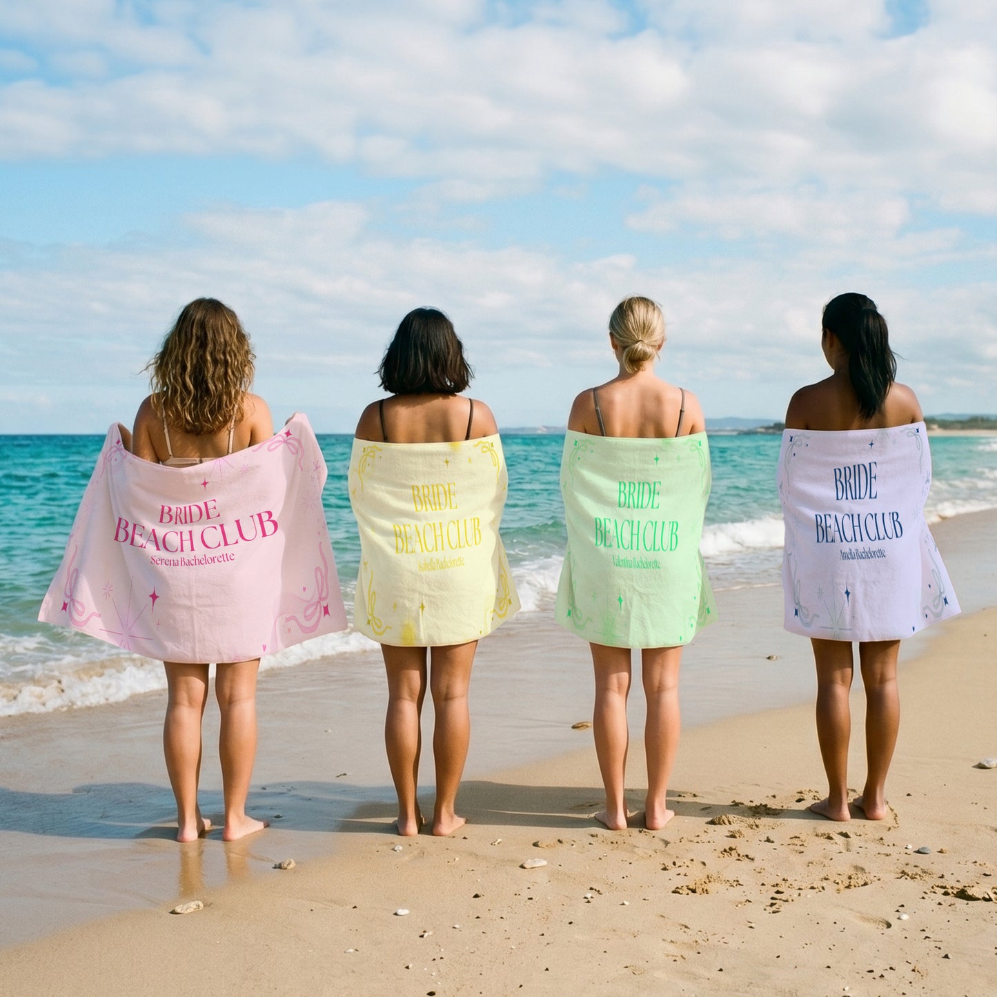 Bride Beach Club Bachelorette Printed Towel