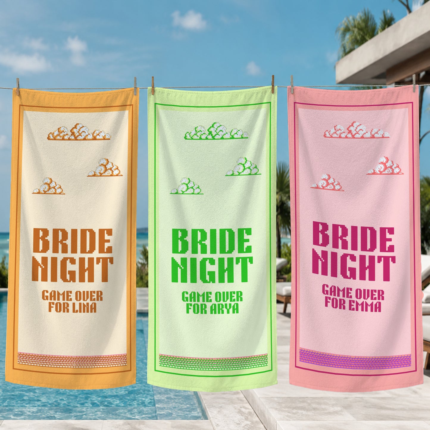 Bride Night Bachelorette Printed Towel