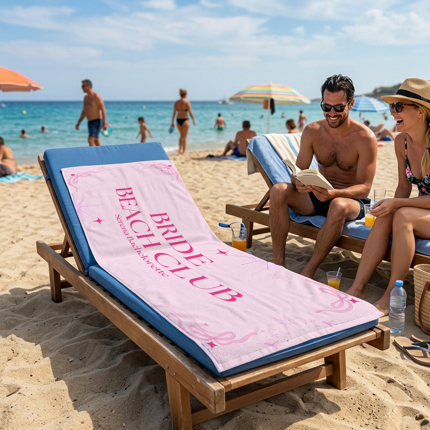 Bride Beach Club Bachelorette Printed Towel