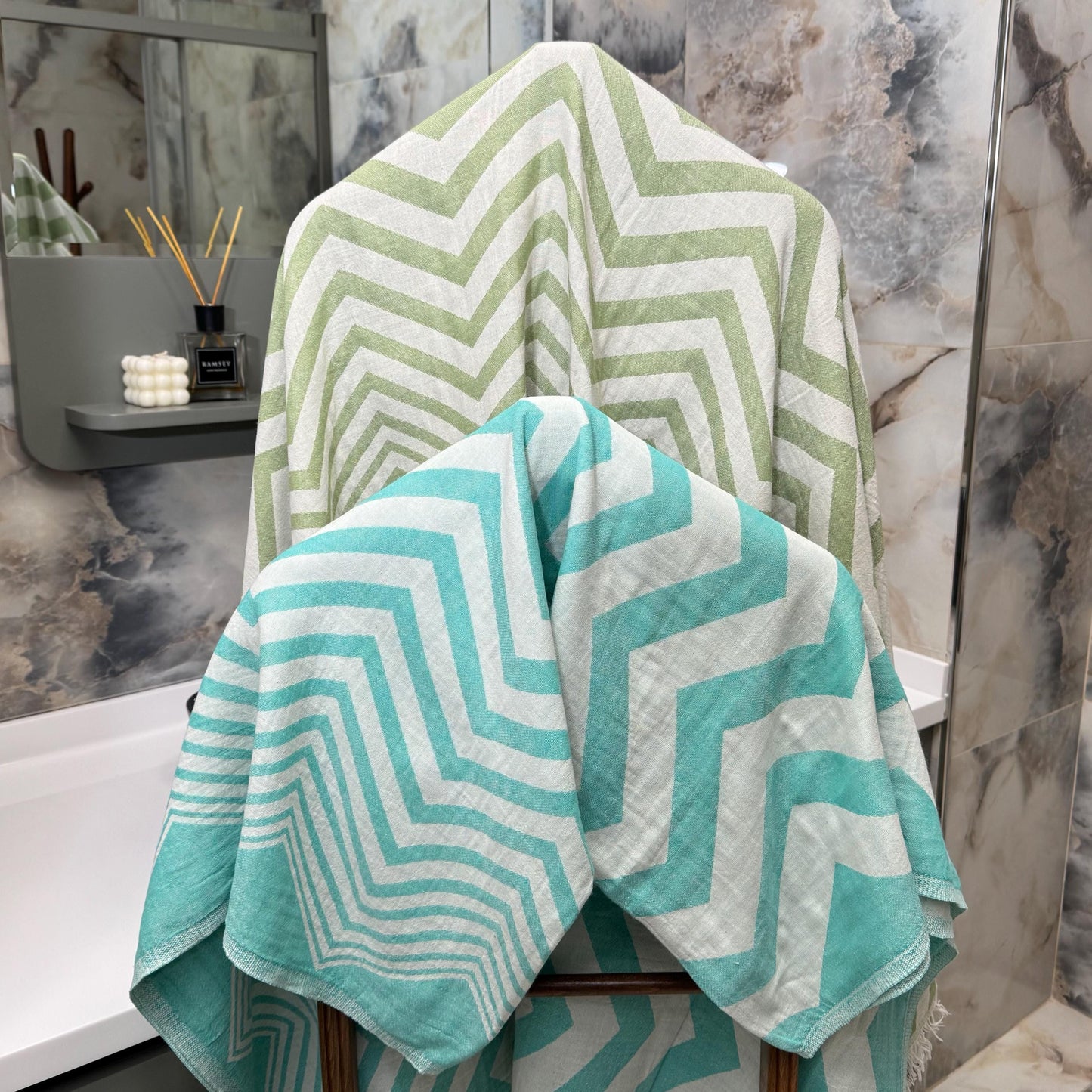 Handwoven Turkish Peshtemal Towel – 100% Cotton, Personalized Gift
