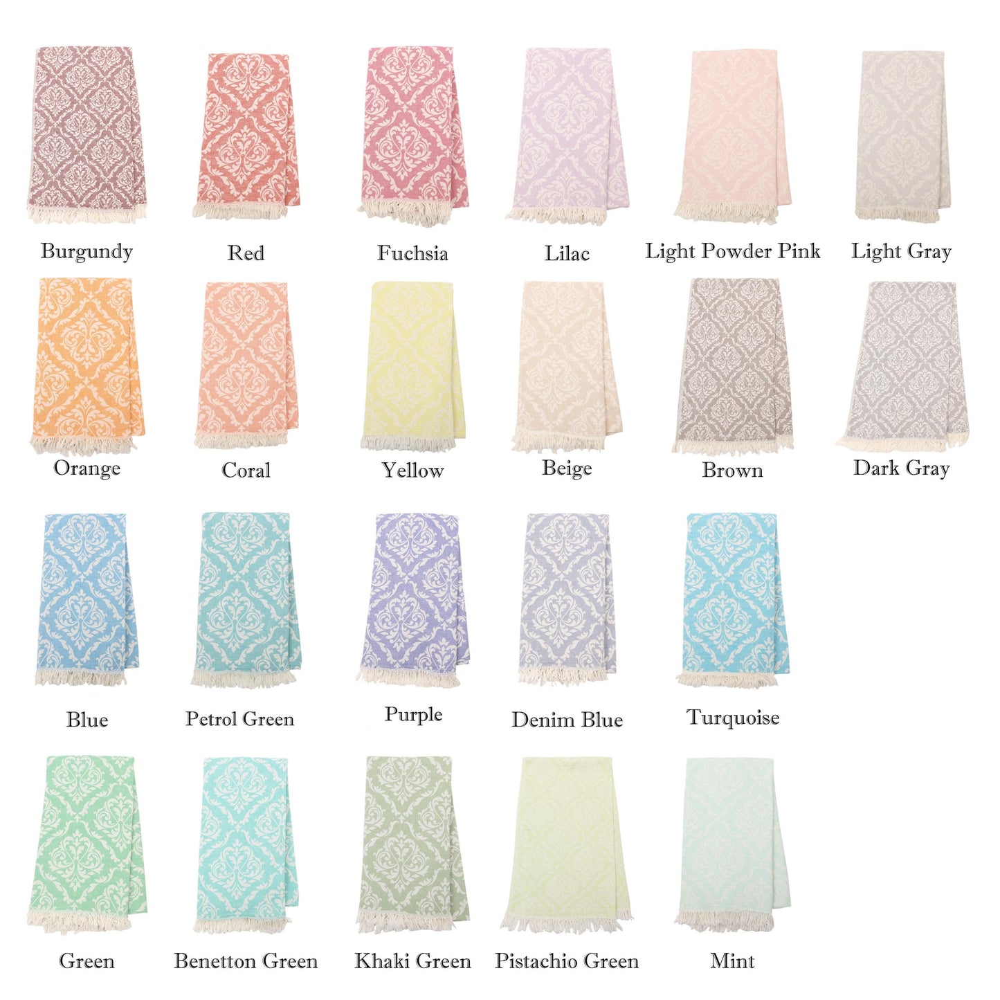 Personalized Turkish Cotton Peshtemal Towel: Custom Embroidered Beach, Bath, Spa
