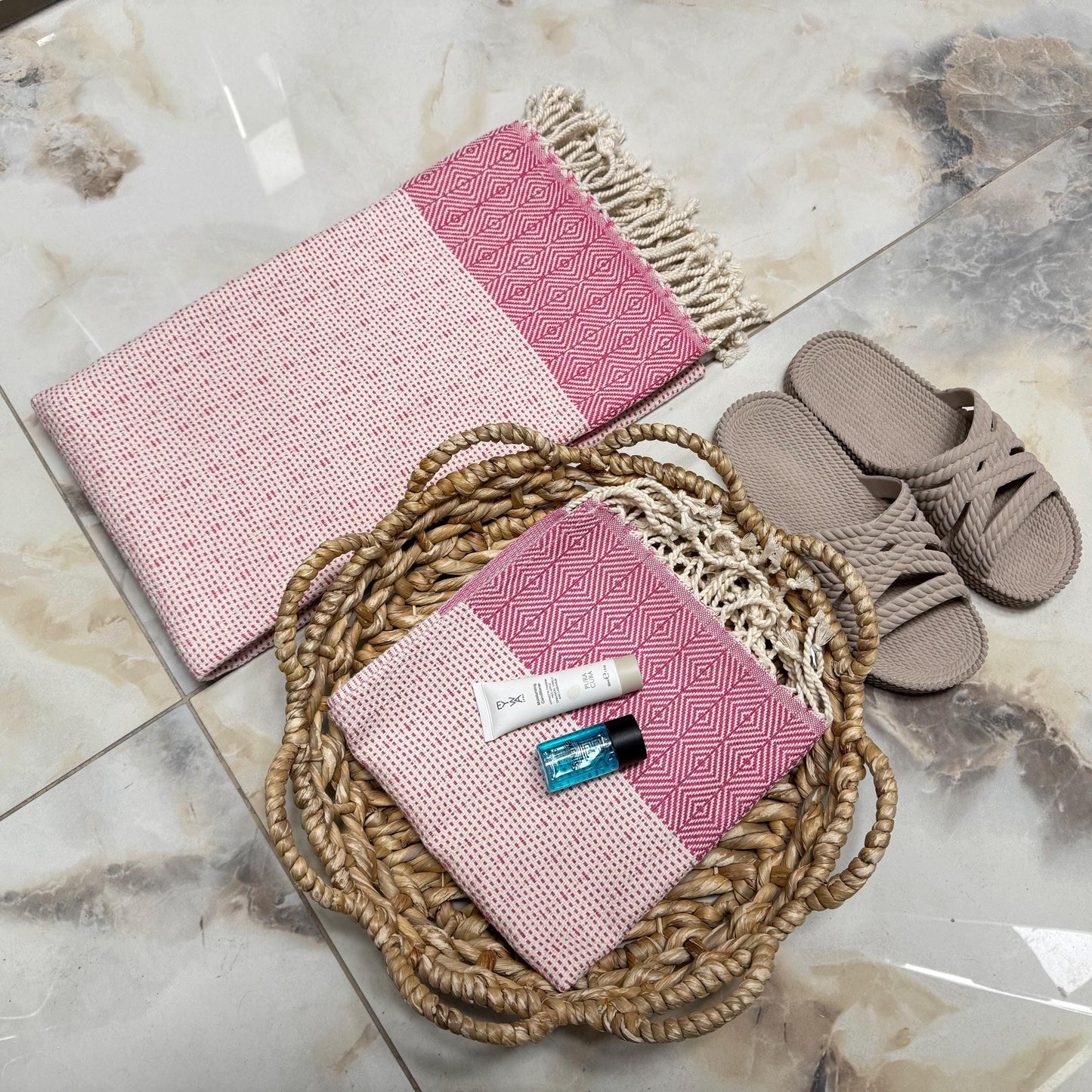 Personalized Turkish Beach Towel: Handwoven Cotton Peshtemal, Bridal Gift