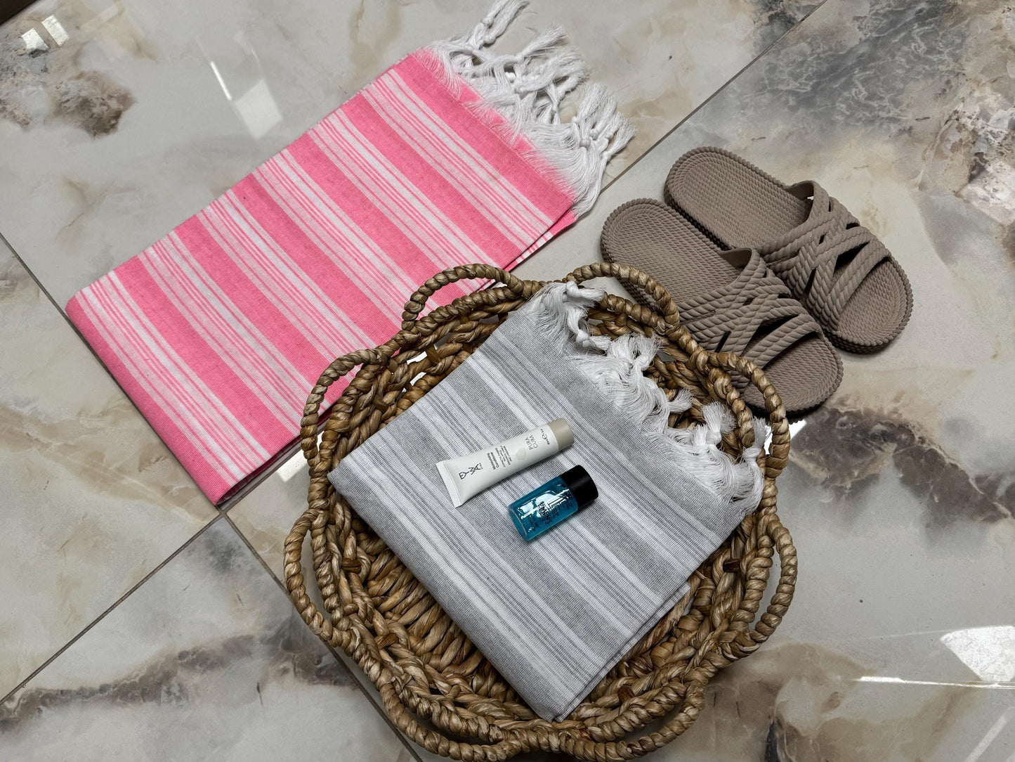 Personalized Turkish Beach Towel: Embroidered Cotton Peshtemal Gift