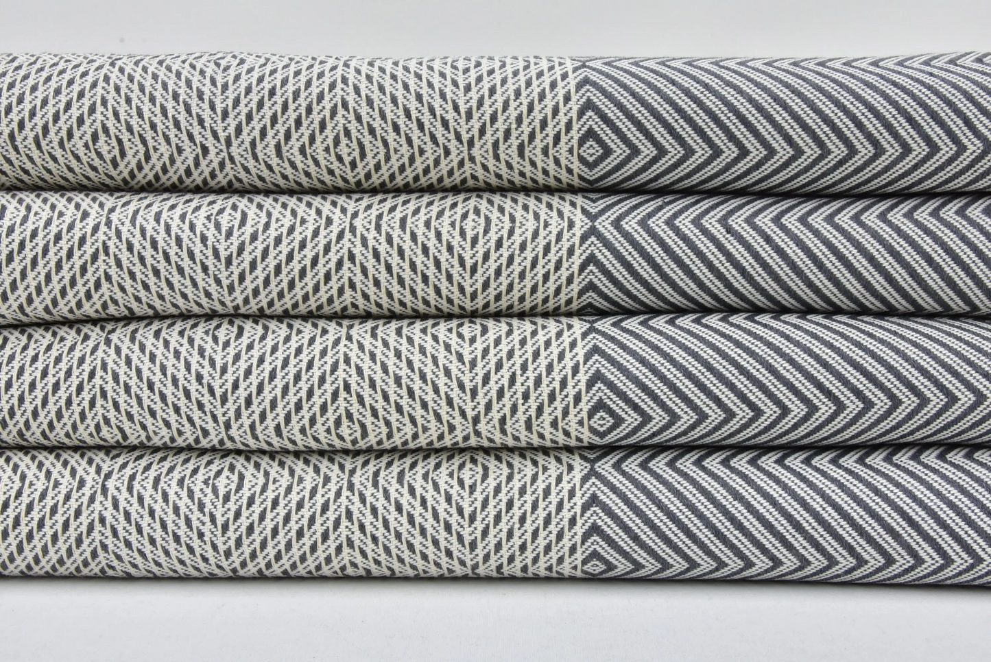Turkish Bedspread Throw 75x91 Gray Cotton Diamond Design Blanket