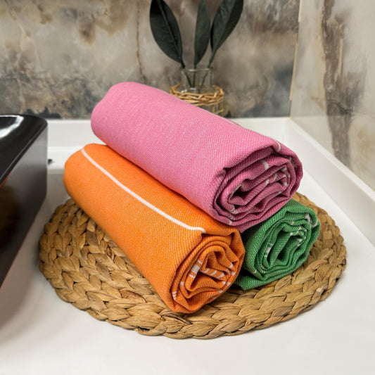 Colorful Turkish Beach Towel: Handwoven Cotton Peshtemal, Bachelorette Gift