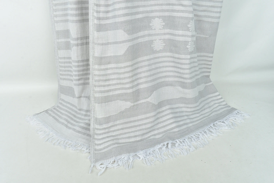 Handgewebte graue gemusterte Decke, türkische Tagesdecke, 150x210 cm
