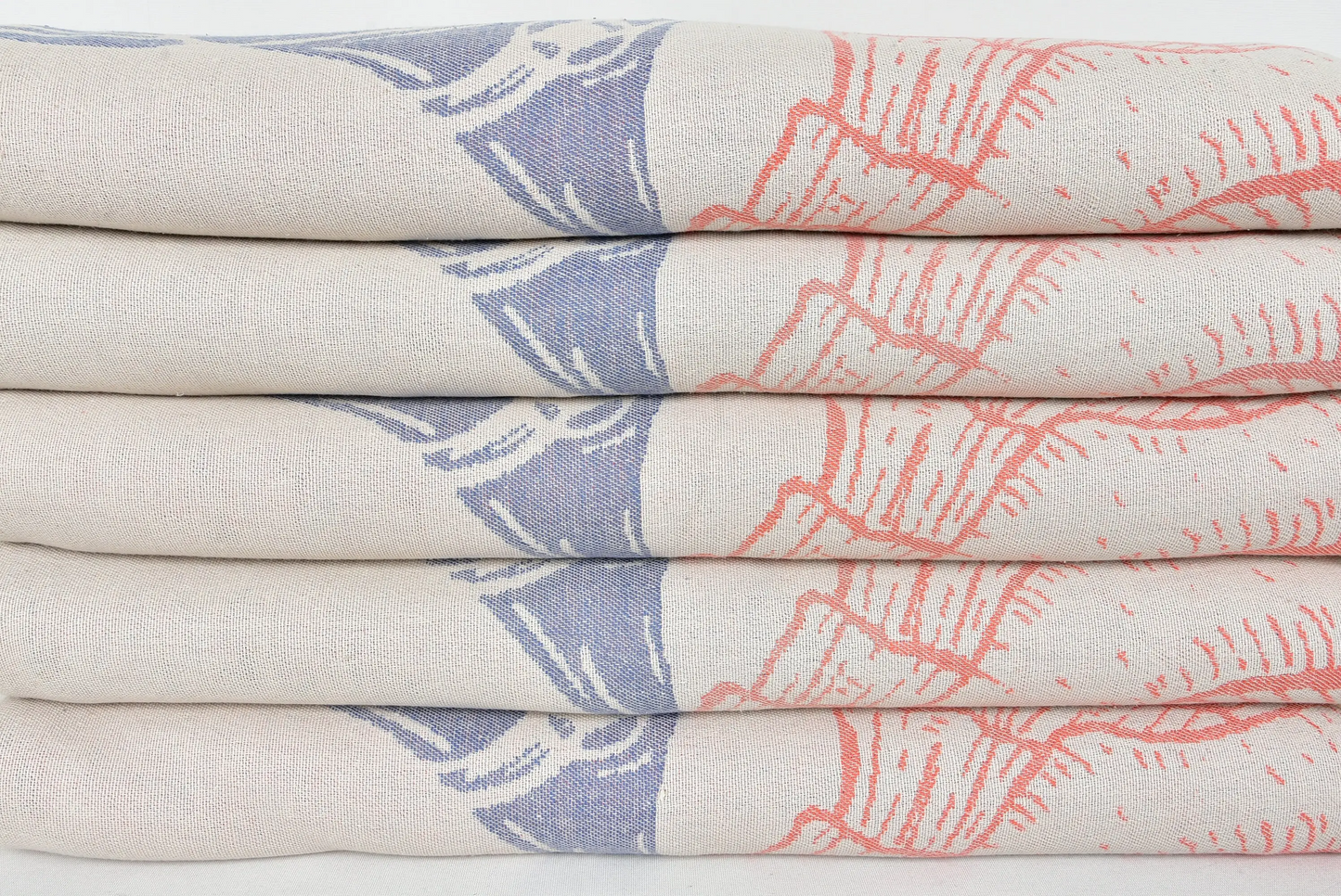 Big Towel Orange Animal Print Cotton Blanket, 60x86