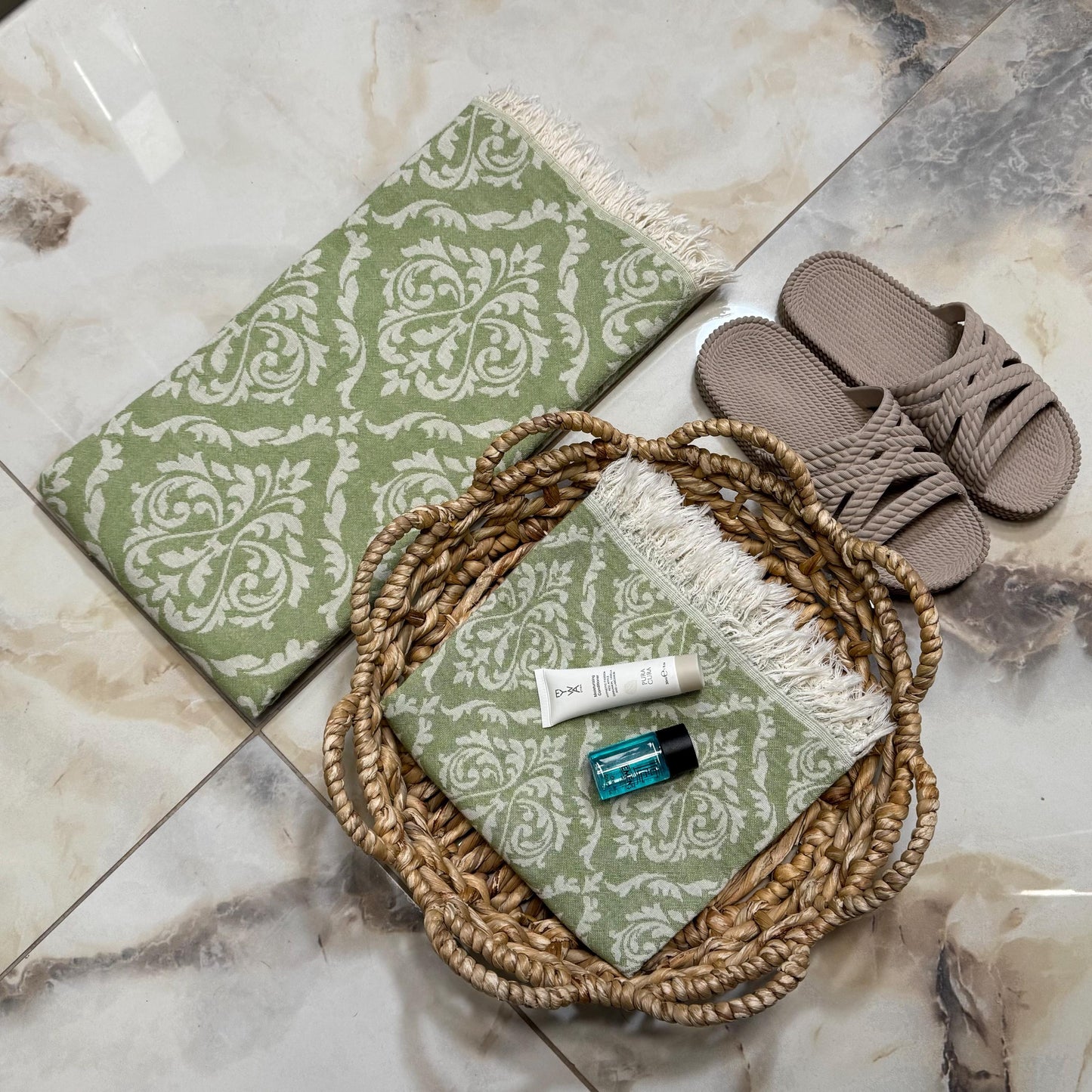 Personalized Turkish Cotton Peshtemal Towel: Custom Embroidered Beach, Bath, Spa