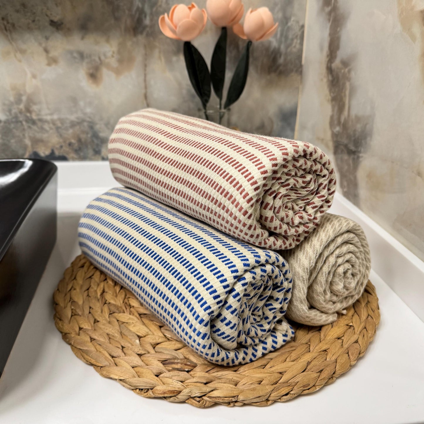 Personalized Turkish Towel: Embroidered Organic Cotton Wedding Favor