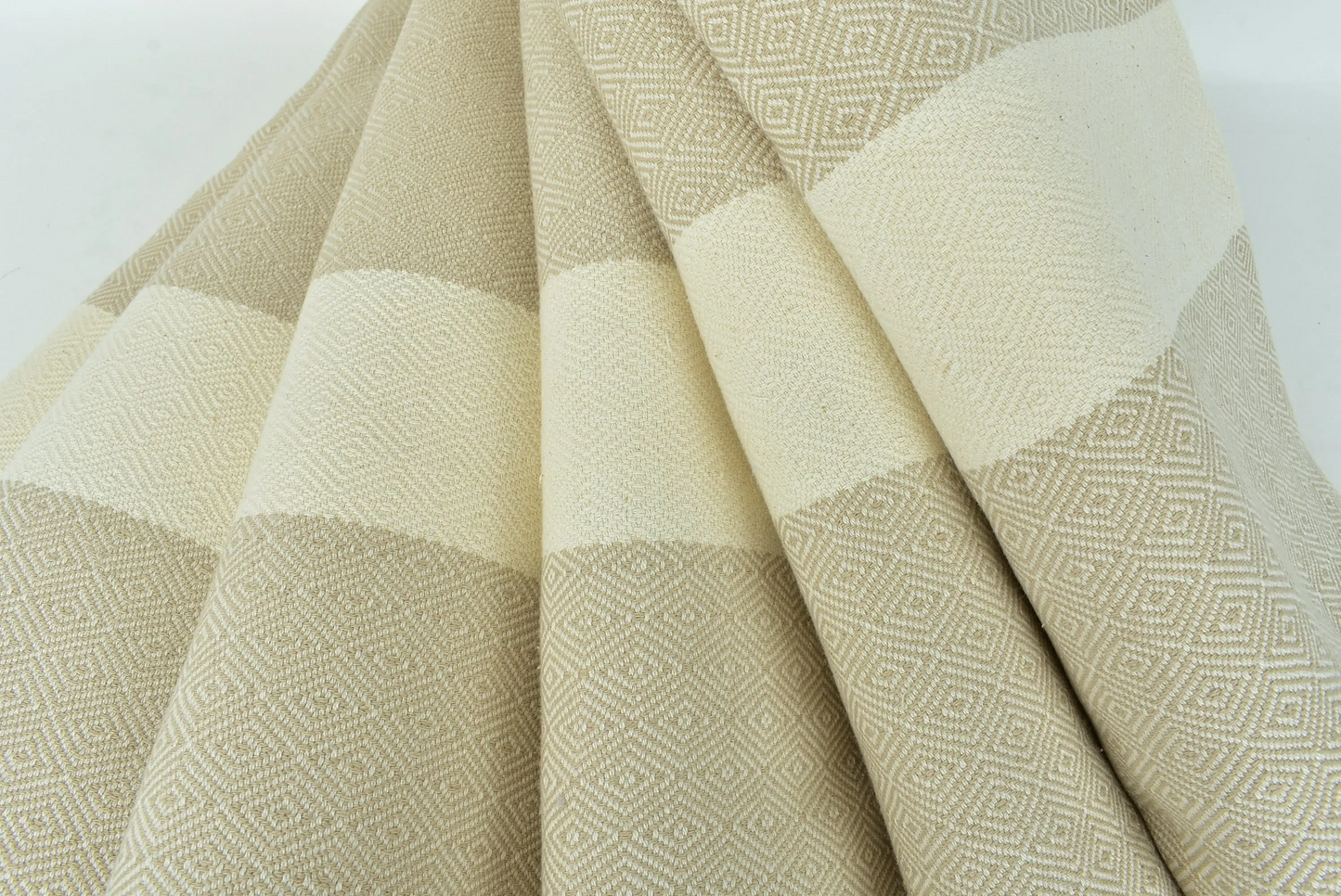 Monogrammed Beach Blanket, Diamond Beige, Turkish Cotton, 79x91 Inches