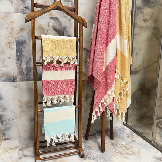 Personalized Turkish Beach Towel: Embroidered Cotton Peshtemal