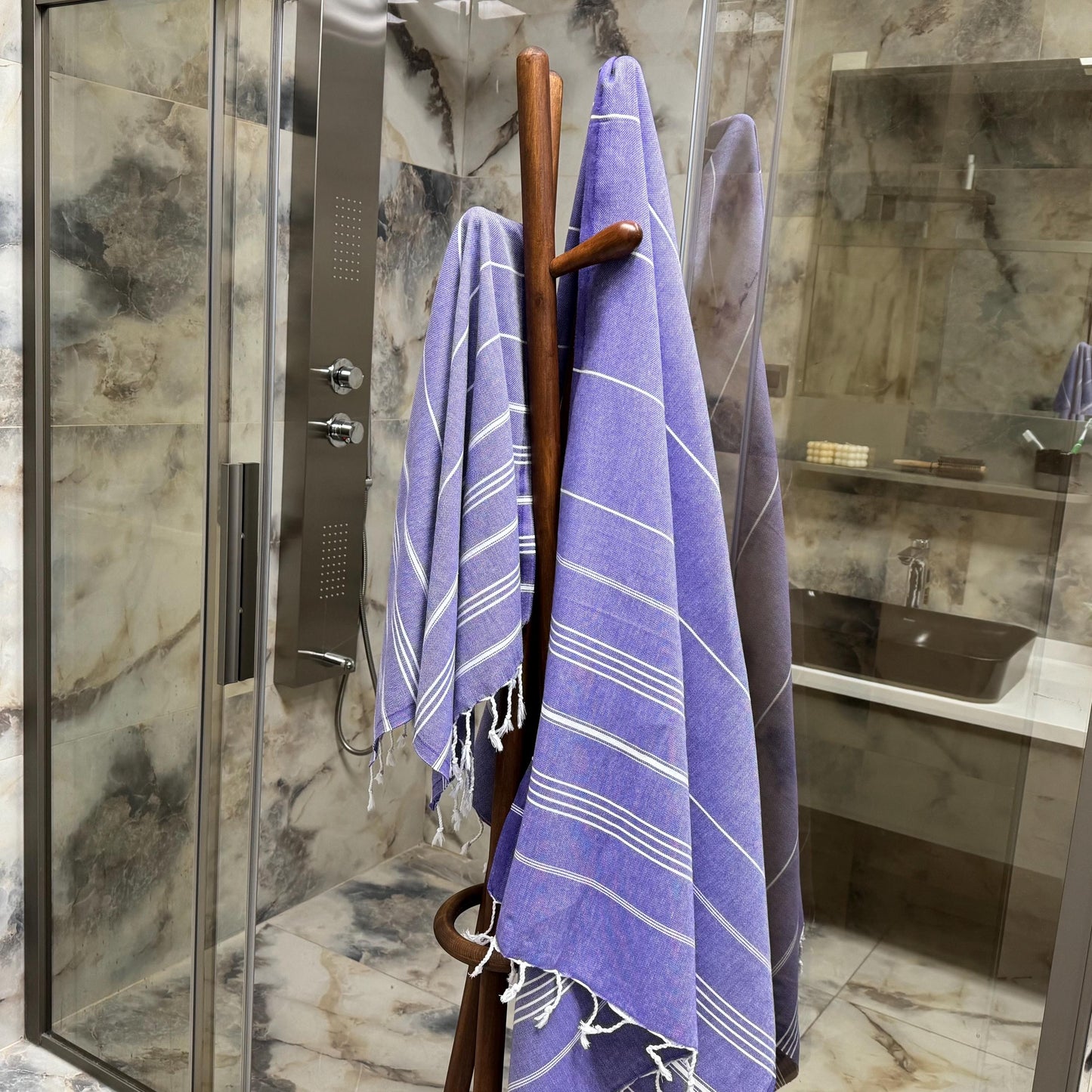 Personalized Turkish Cotton Towel: Custom Embroidered Peshtemal Gift