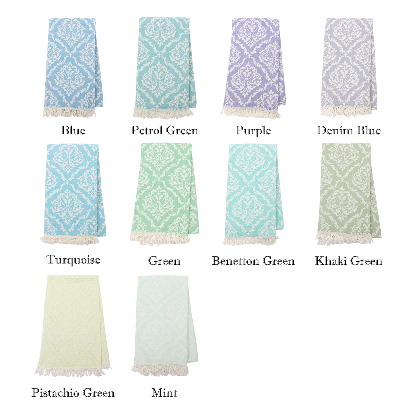 Personalized Turkish Cotton Peshtemal Towel: Custom Embroidered Beach, Bath, Spa