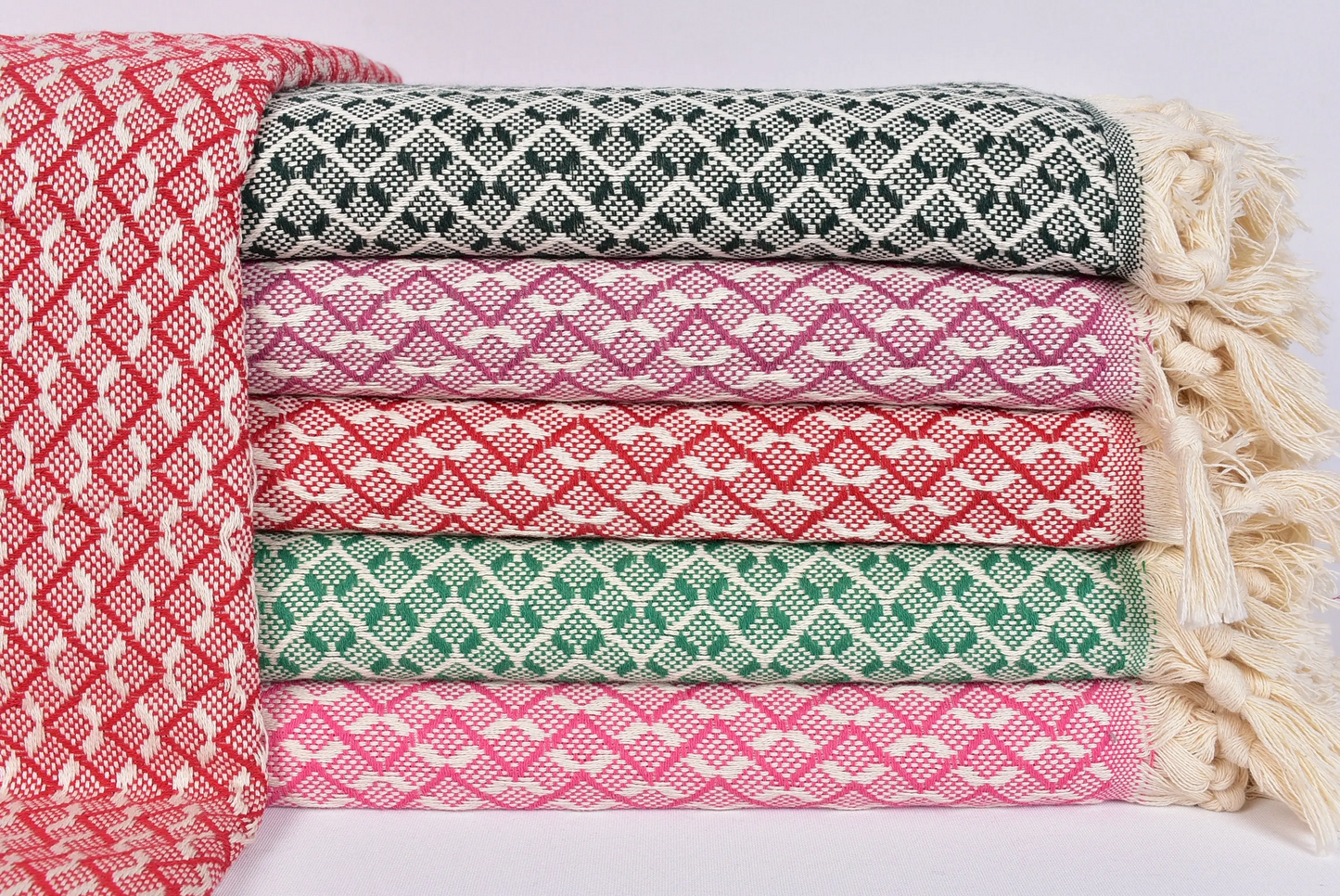 Winter Blanket Turkish Cotton Herringbone Bedspread, 91x95 Inches