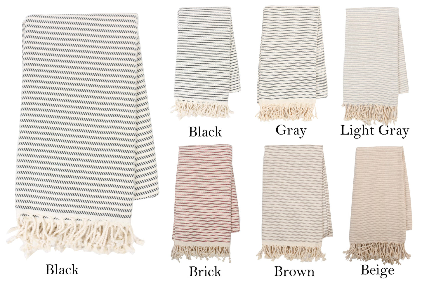 Personalized Turkish Cotton Beach Towel: Embroidered Monogram Gift