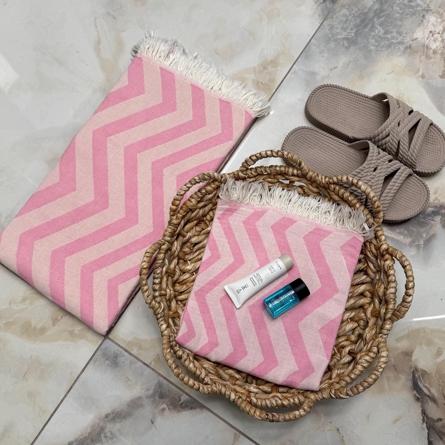 Handwoven Turkish Peshtemal Towel – 100% Cotton, Personalized Gift