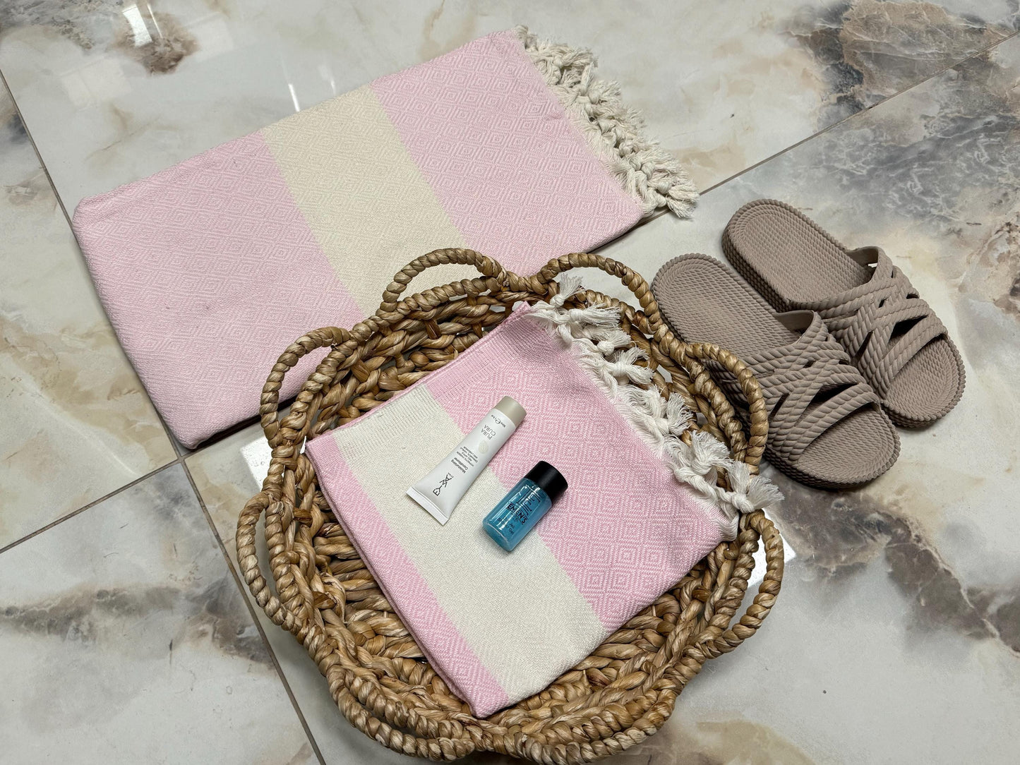 Personalized Turkish Beach Towel: Embroidered Cotton Peshtemal Gift