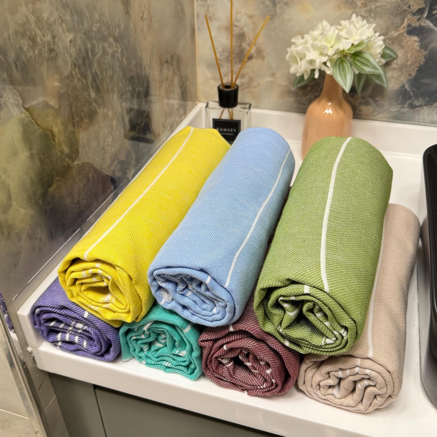 Handwoven Turkish Peshtemal Towel: Personalized Cotton Beach Towel