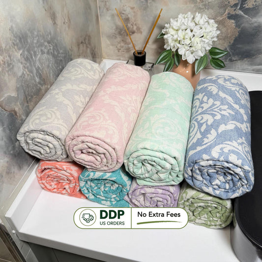 Personalized Turkish Cotton Peshtemal Towel: Custom Embroidered Beach, Bath, Spa