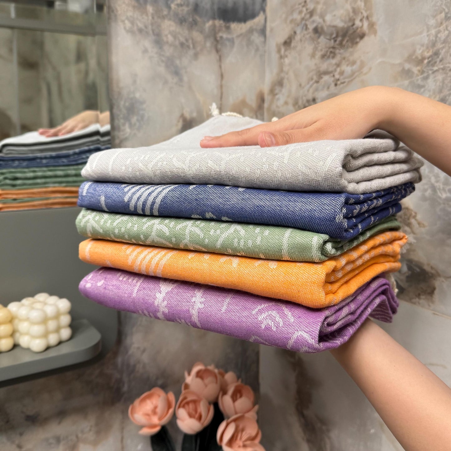 Personalized Turkish Cotton Peshtemal Towel: Bachelorette Gift, Spa, Beach