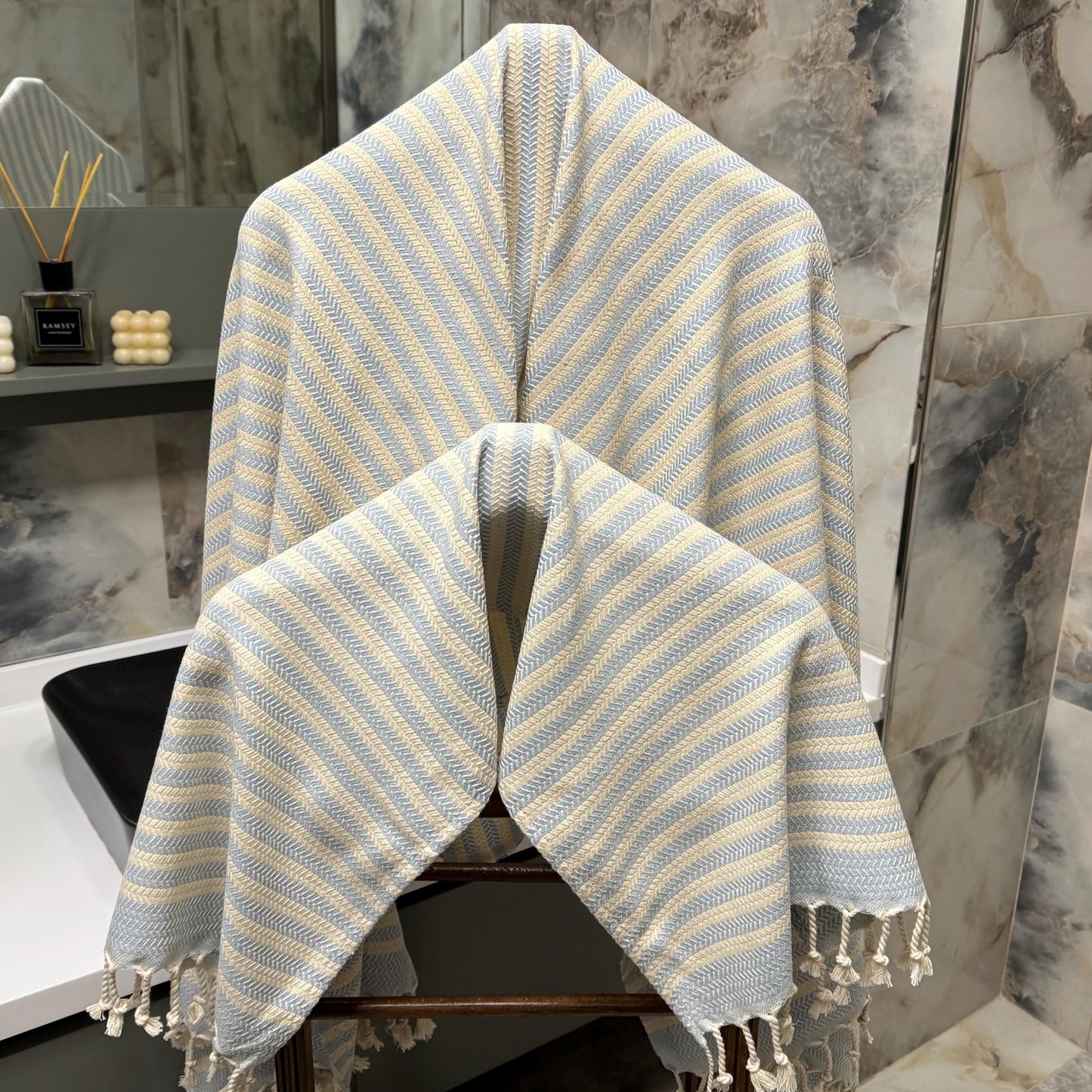 Personalized Turkish Beach Towel, Embroidered Organic Cotton, Wedding Gift