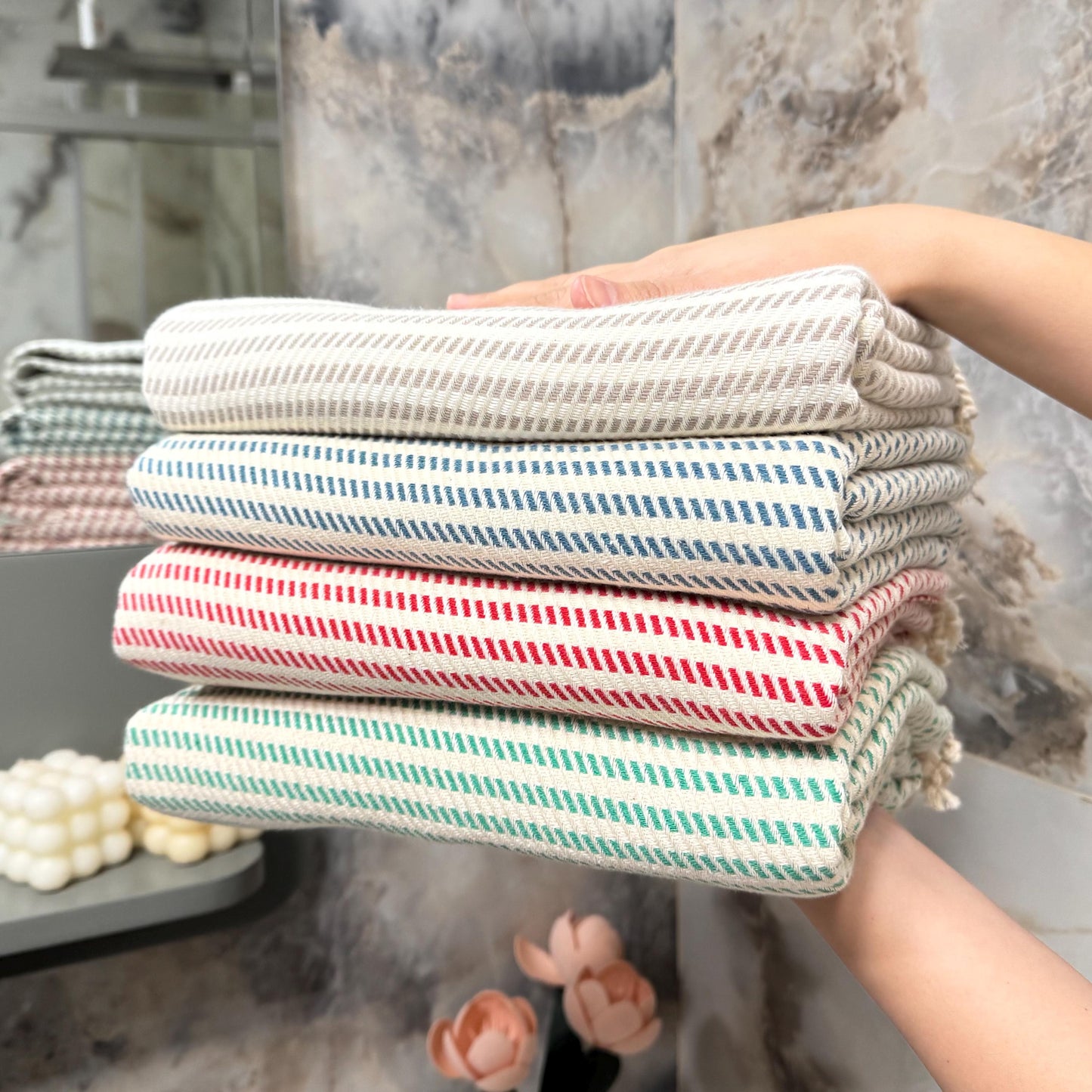 Personalized Turkish Towel: Embroidered Organic Cotton Wedding Favor
