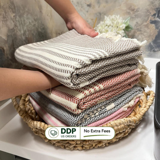 Handwoven Turkish Peshtemal Towel: Personalized Cotton Beach Towel