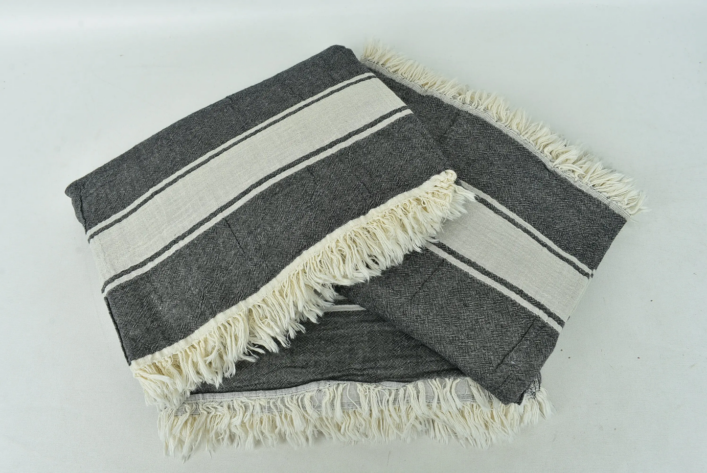 Bedcover Home Decor Black Striped Throw Blanket, 60x71 Inches
