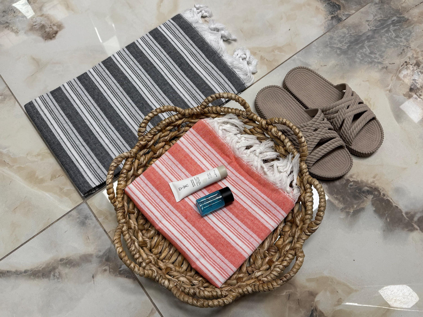 Personalized Turkish Beach Towel: Handwoven Cotton Peshtemal, Wedding Favor