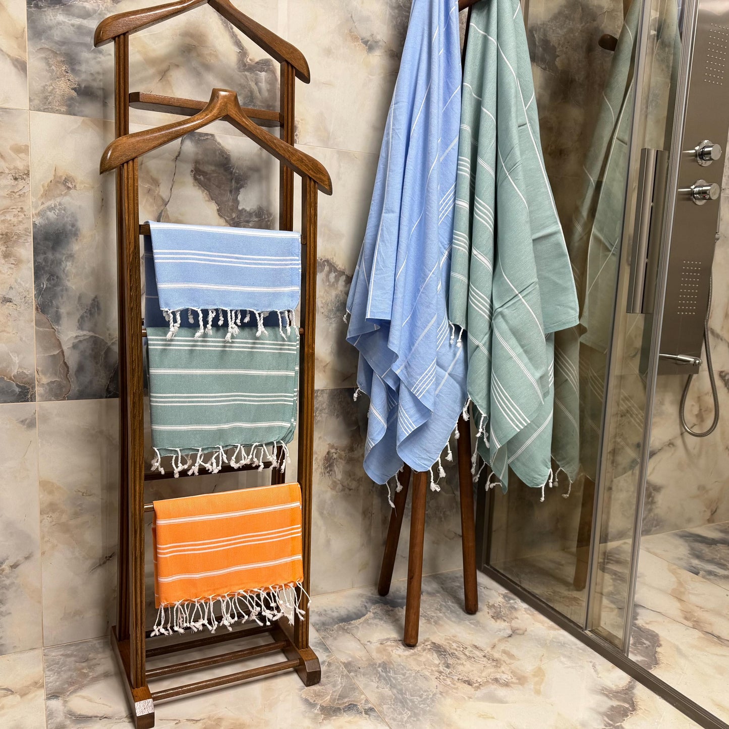 Personalized Turkish Beach Towel: Embroidered Cotton Peshtemal Gift