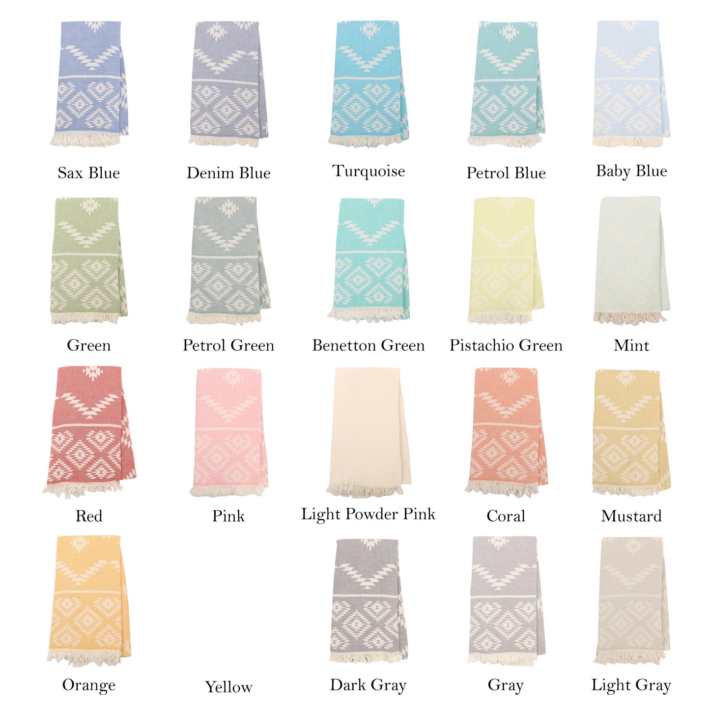 Handwoven Turkish Cotton Towel: Ethnic Pattern, Custom Embroidery