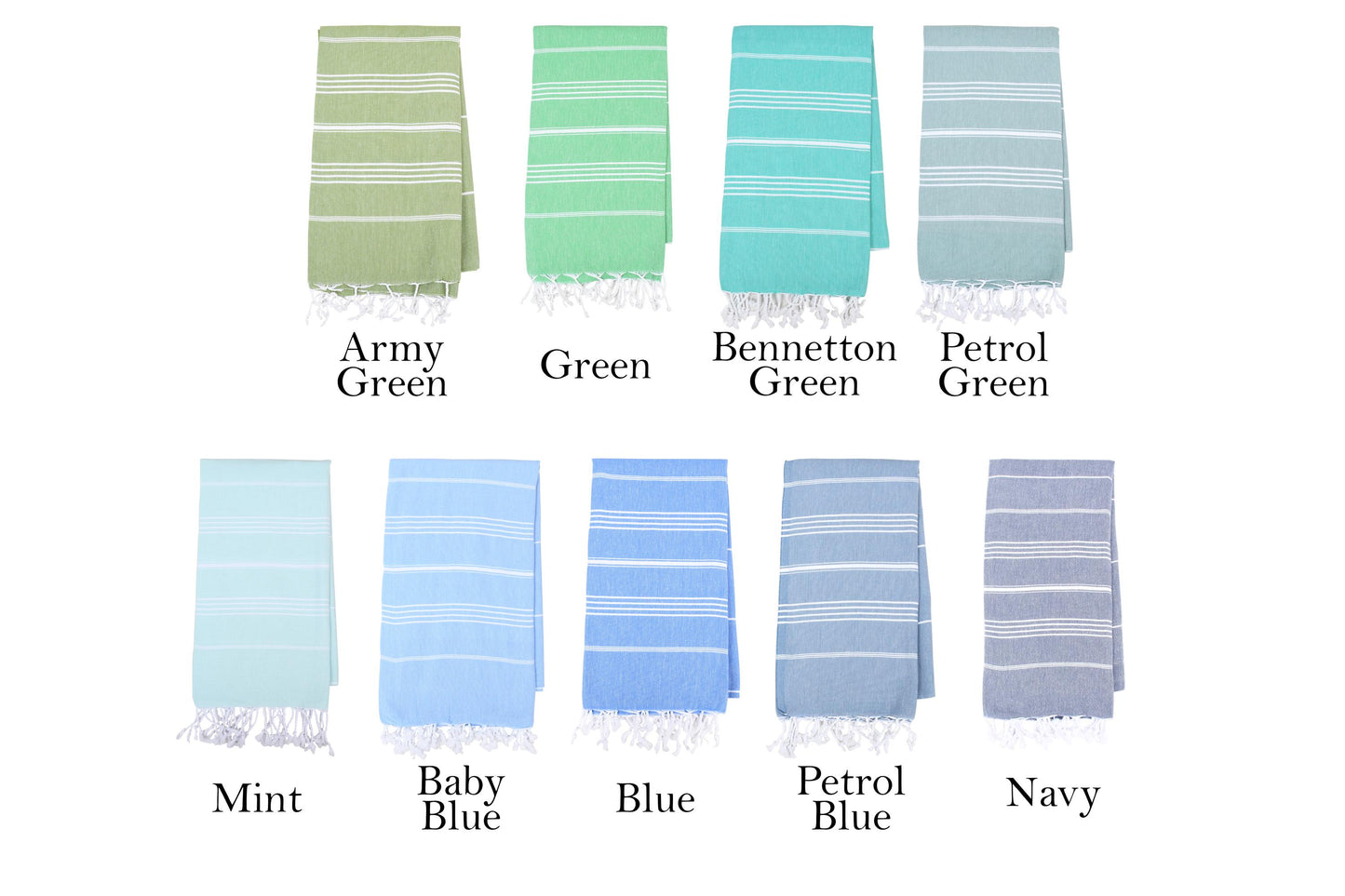 Personalized Turkish Beach Towel: Organic Cotton Peshtemal, Custom Embroidery
