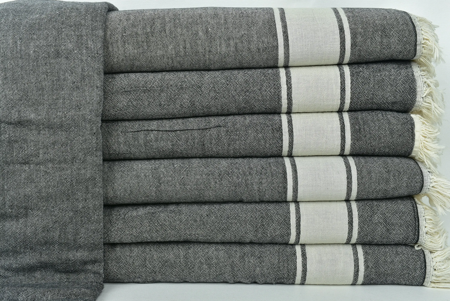 Bedcover Home Decor Black Striped Throw Blanket, 60x71 Inches