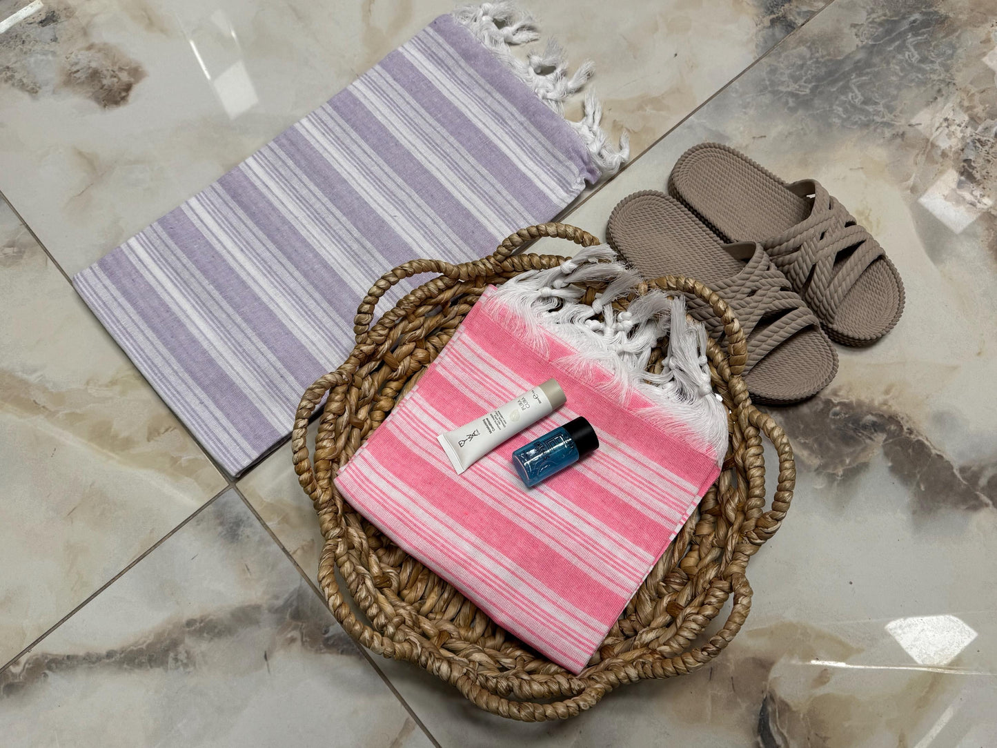 Personalized Turkish Beach Towel: Embroidered Cotton Peshtemal Gift