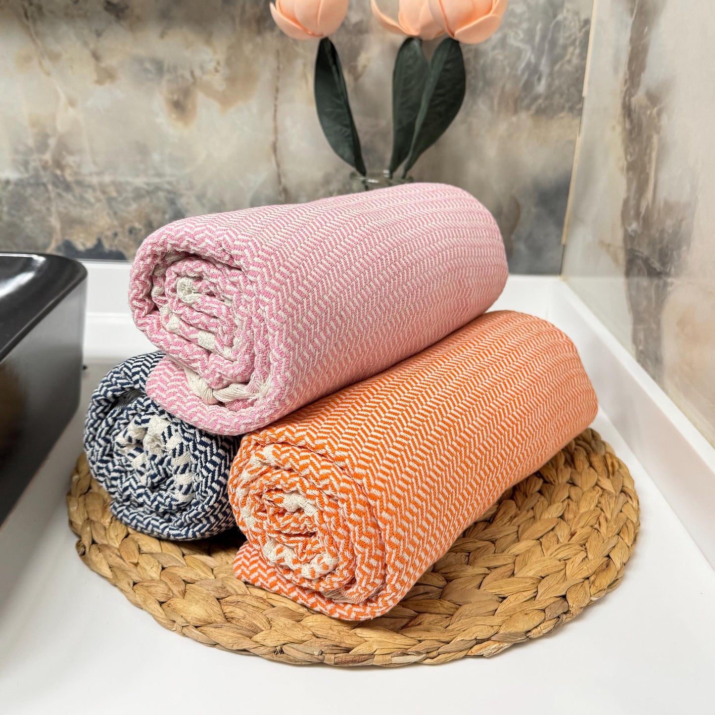 Handwoven Turkish Peshtemal Towel: Personalized Cotton Beach Towel